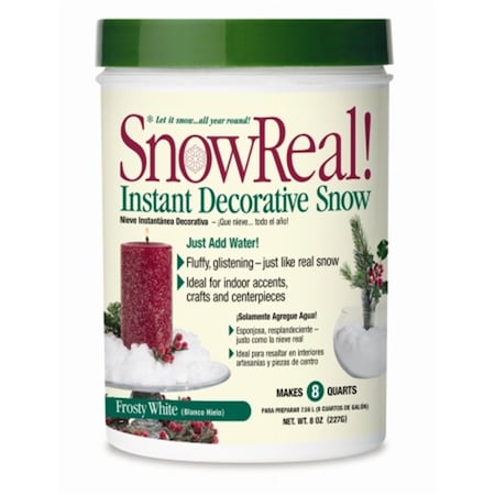 Jrm Chemical Snow Real 8 oz jar Instant Decorative Snow , 12PK SR-08